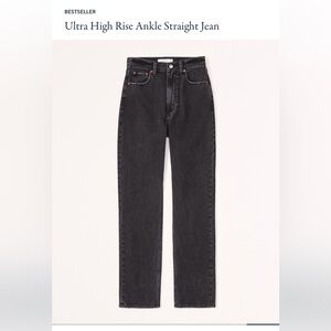 Abercrombie & Fitch The Ankle Straight Ultra High Rise Jeans